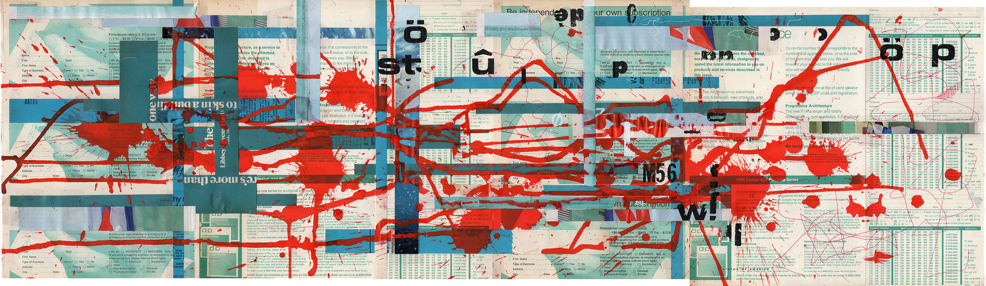 Robert Alexander Ink Illustration Using Survey Card as Canvas
