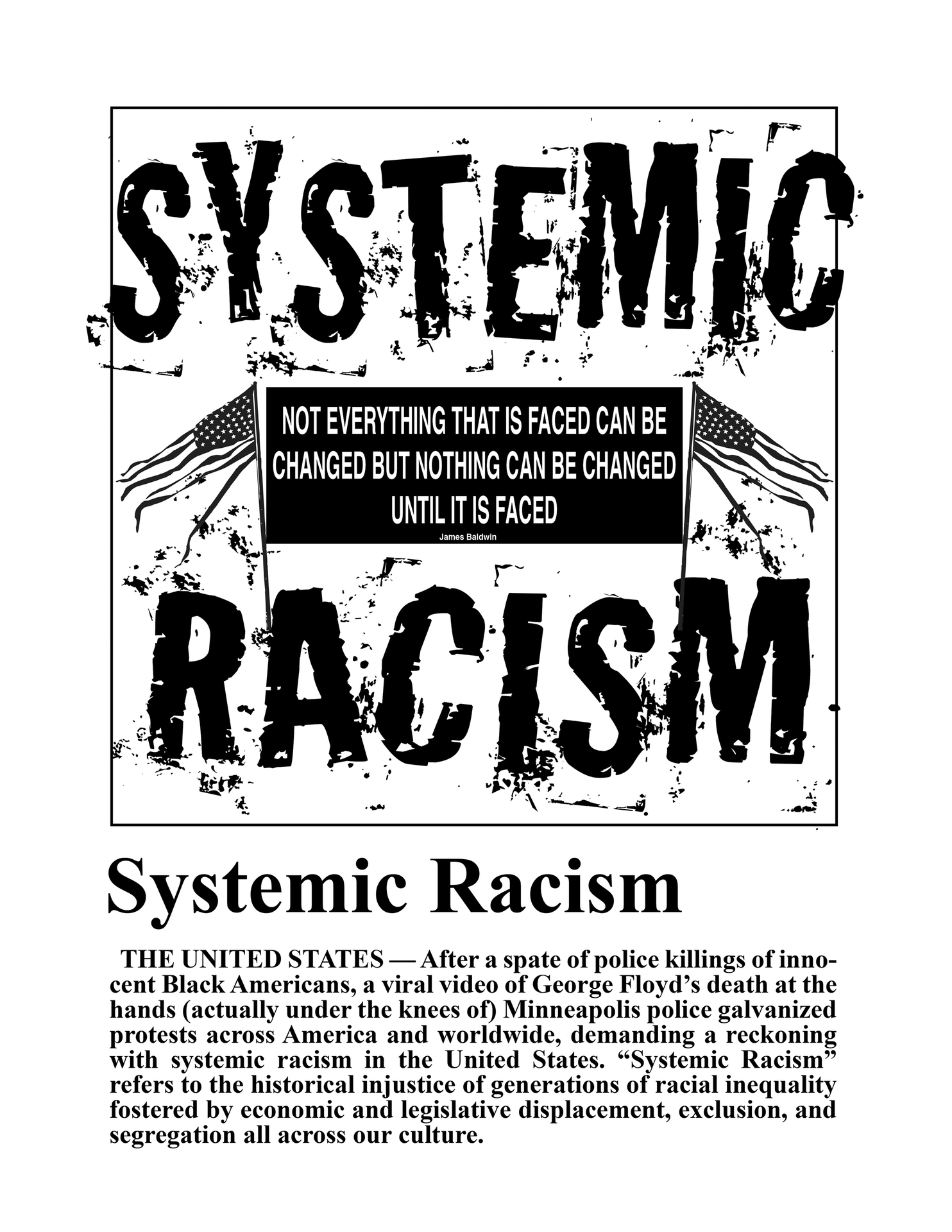 Mariana Barkus Digital Print on Paper on Subject of Systemic Racism
