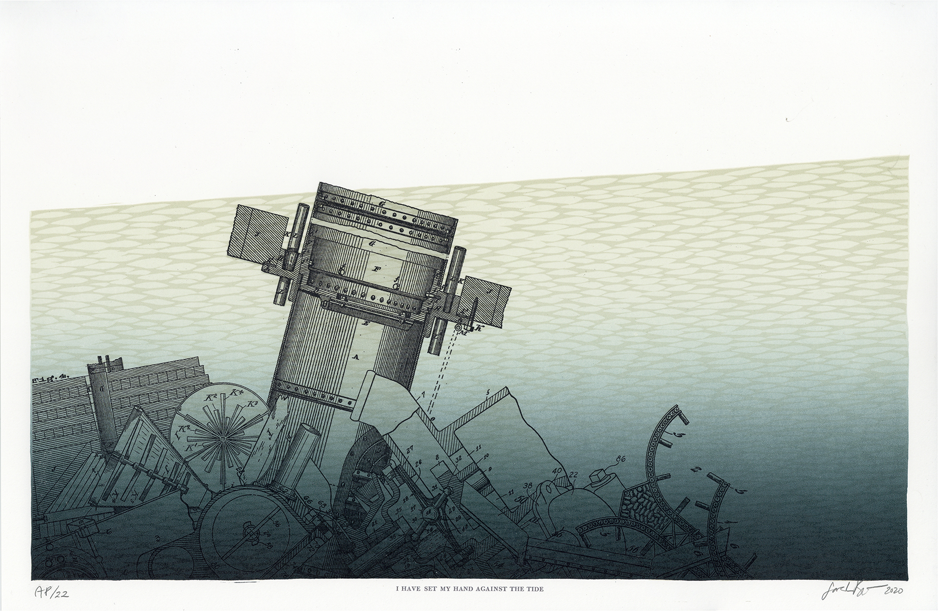 Sarah Bryant Letterpress Print from Metal Type, Linoleum and Polymer